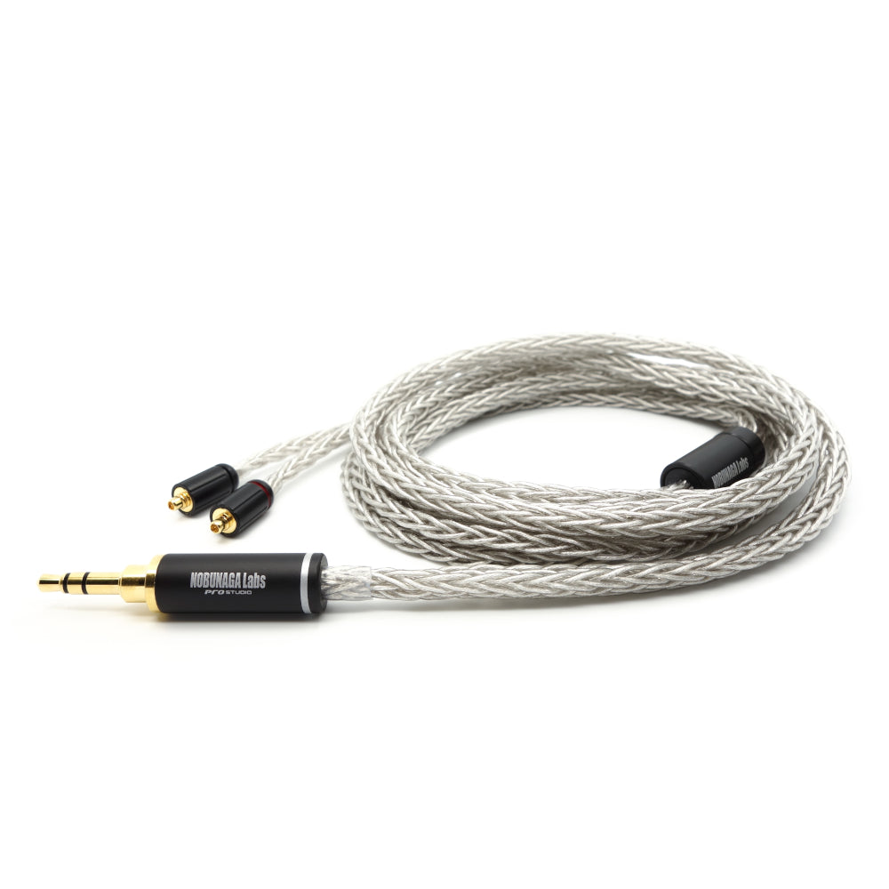 NOBUNAGA Labs VISION Flagship palladium-plated 4N silver cable for IEM