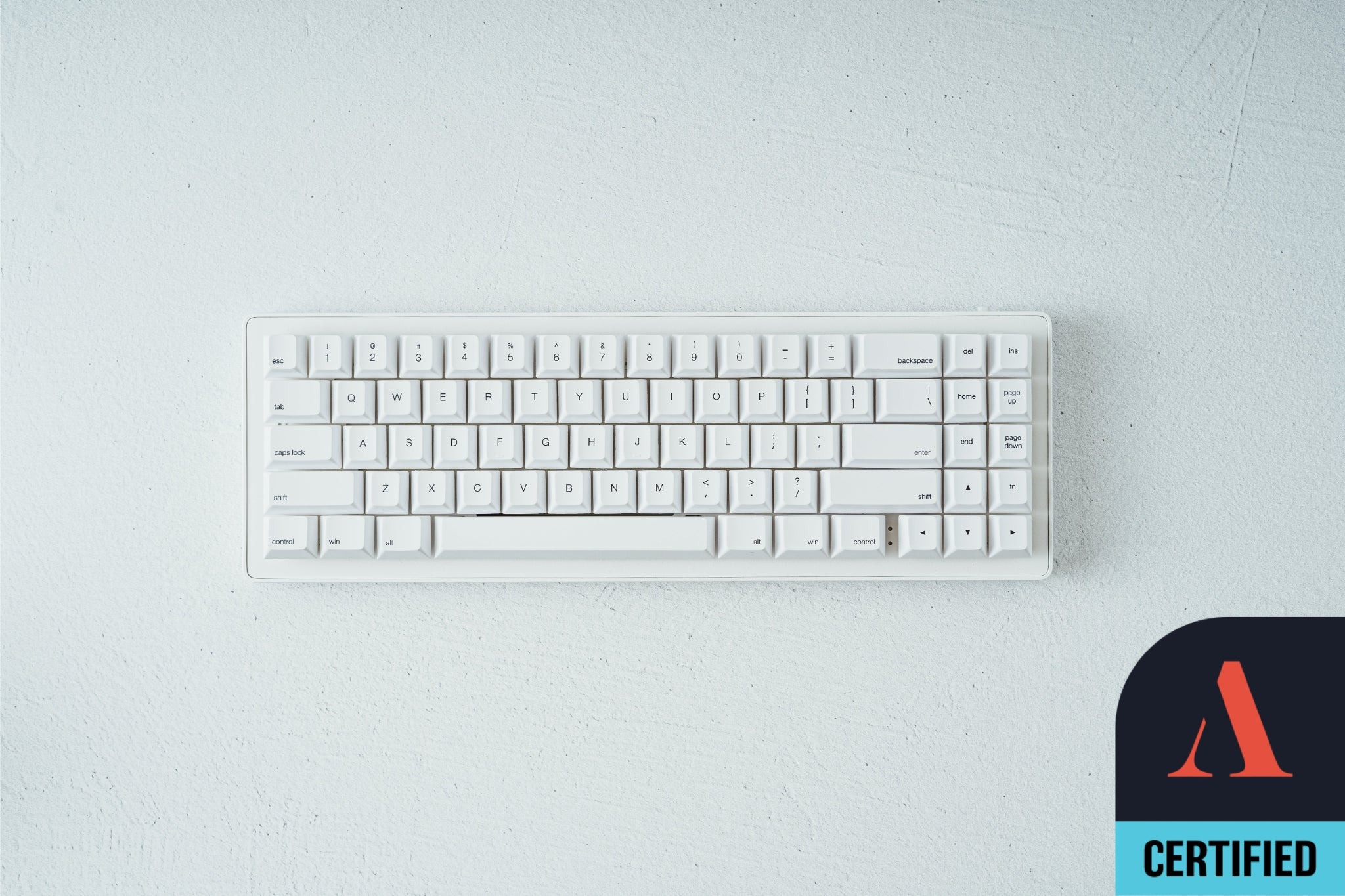 Apos Audio Project Eclipse Mechanical Keyboards WhiteFox Eclipse Mechanical Keyboard (Apos Certified) WhiteFox Eclipse with switches (Gateron Yellow) / Like New