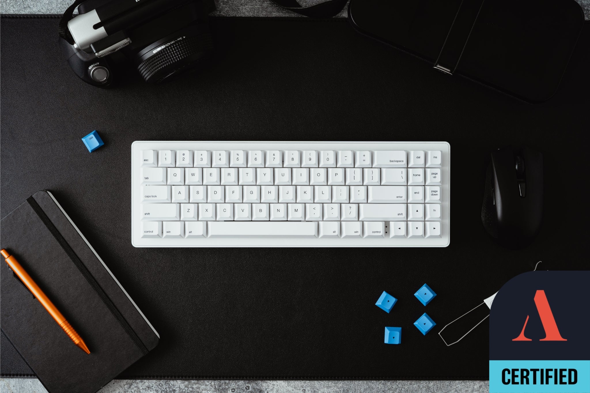 Apos Audio Project Eclipse Mechanical Keyboards WhiteFox Eclipse Mechanical Keyboard with Aluminum Low Profile Case (Apos Certified) Like New