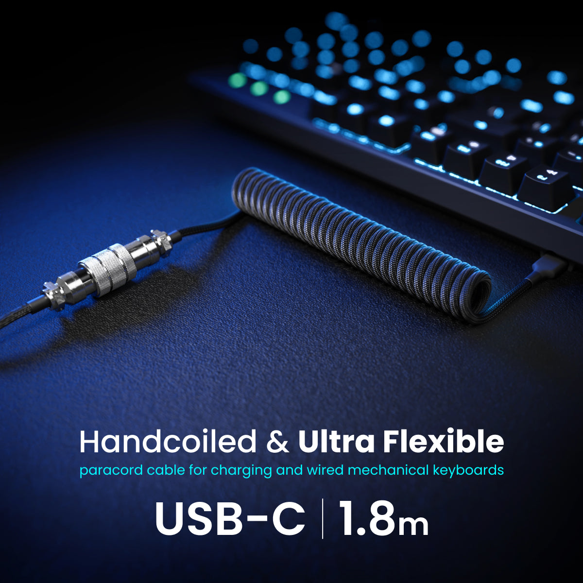 Apos Audio Pwnage Cable Aviator Coiled USB C Cable