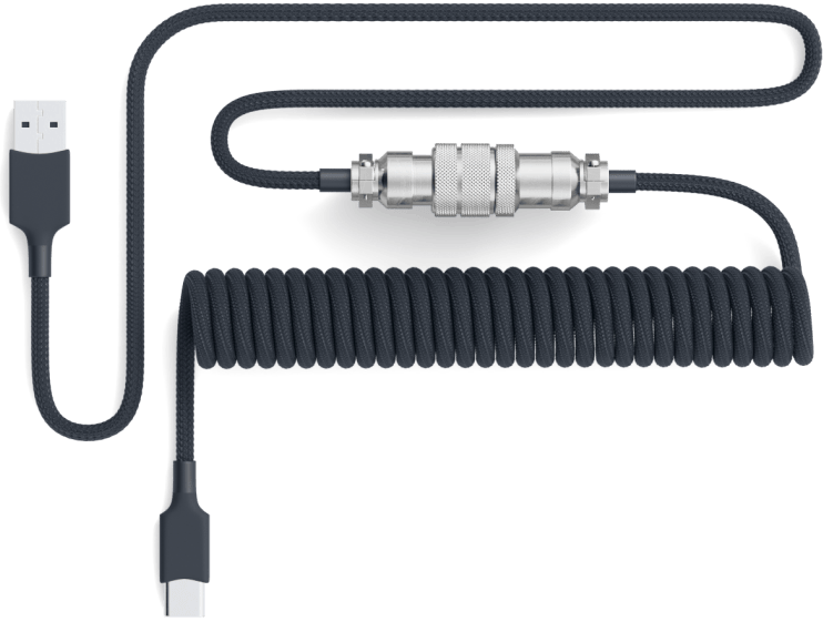 Apos Audio Pwnage Cable Aviator Coiled USB C Cable black