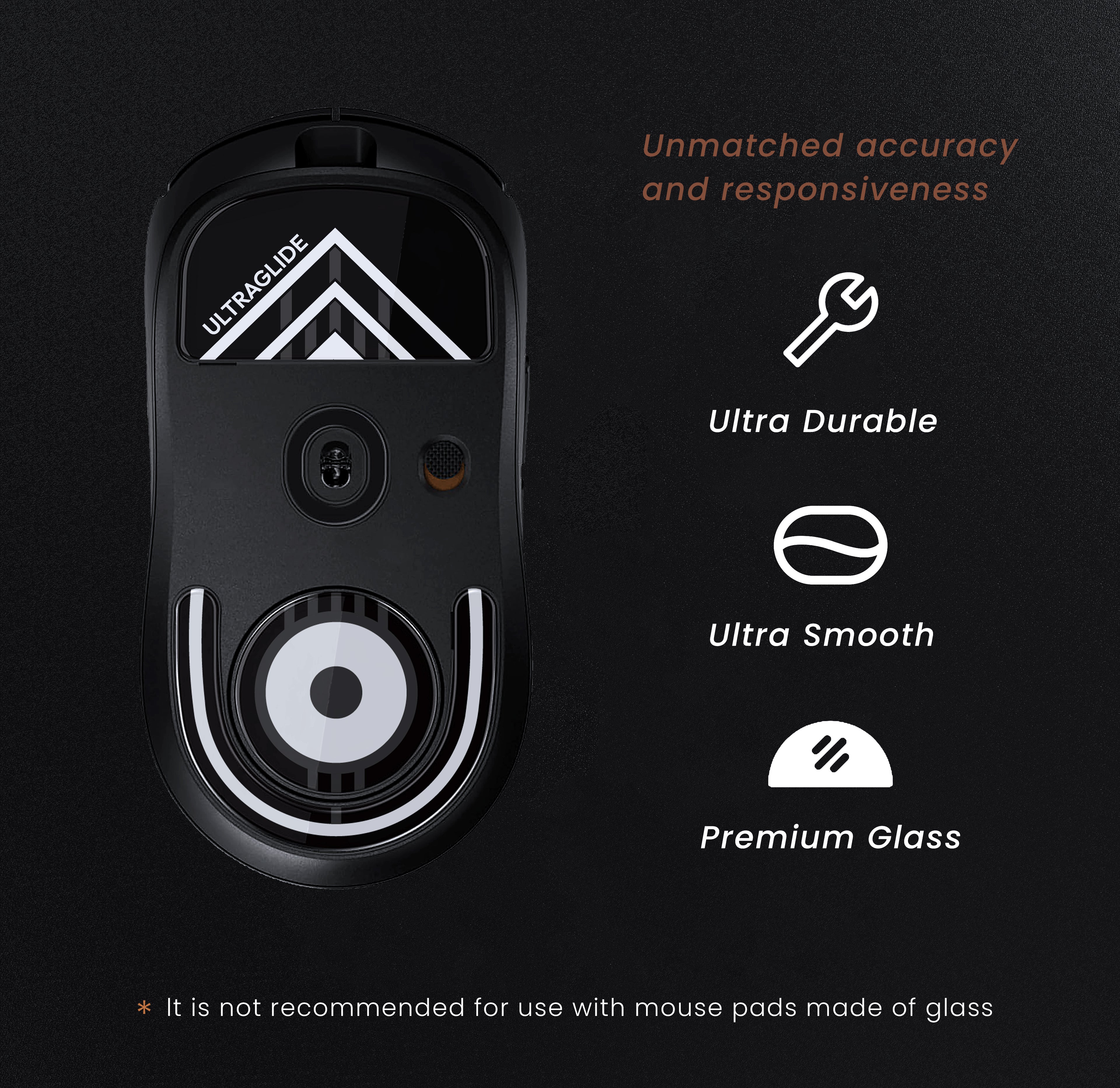 Apos Audio Pwnage Mouse Accessory Ultraglide Glass Skates for Logitech G Pro X 2 Superlight 2 GPX2