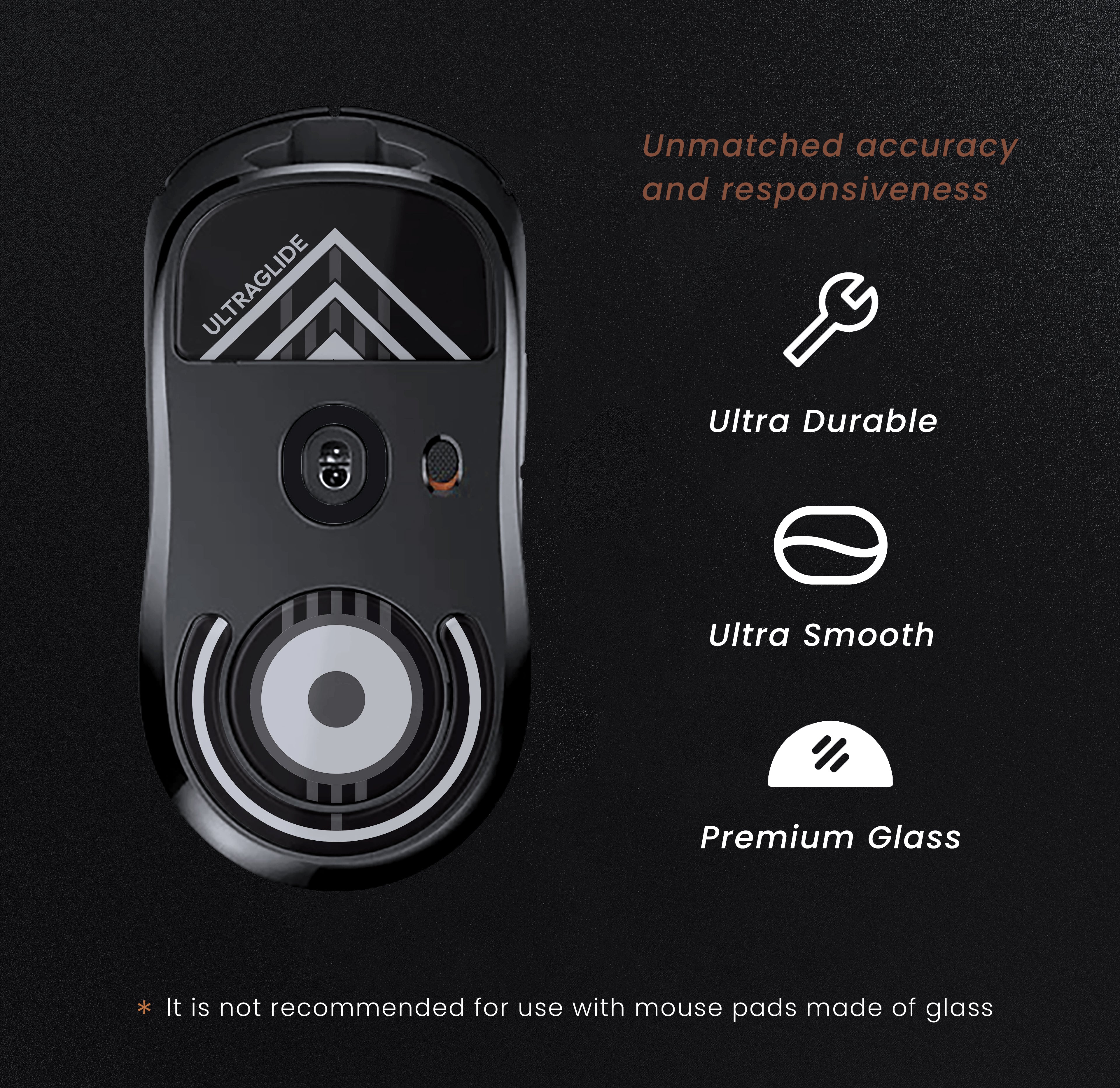Apos Audio Pwnage Mouse Accessory Ultraglide Glass Skates for Logitech G Pro X Superlight