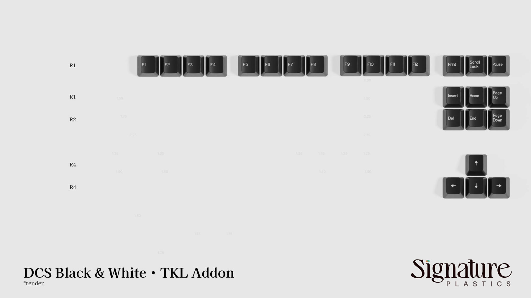 Apos Audio Signature Plastics Keycaps DCS Black & White Keycap Set