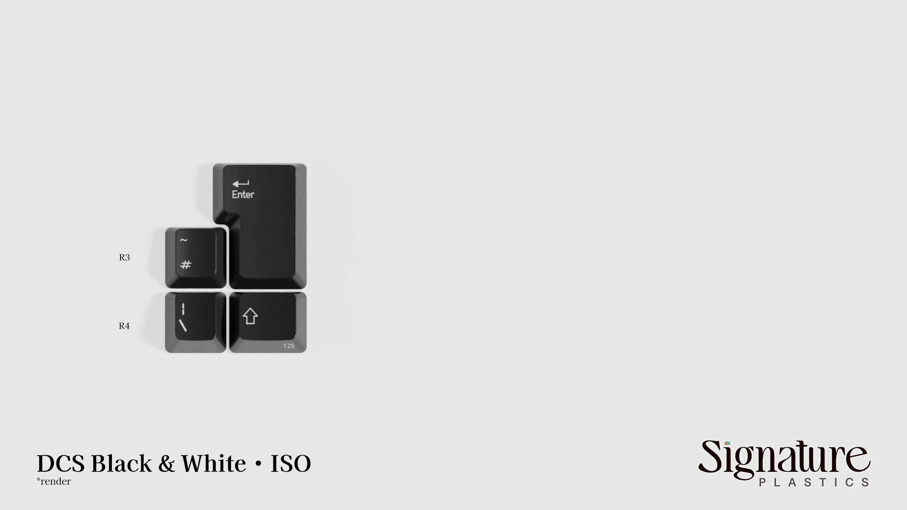 Apos Audio Signature Plastics Keycaps DCS Black & White Keycap Set