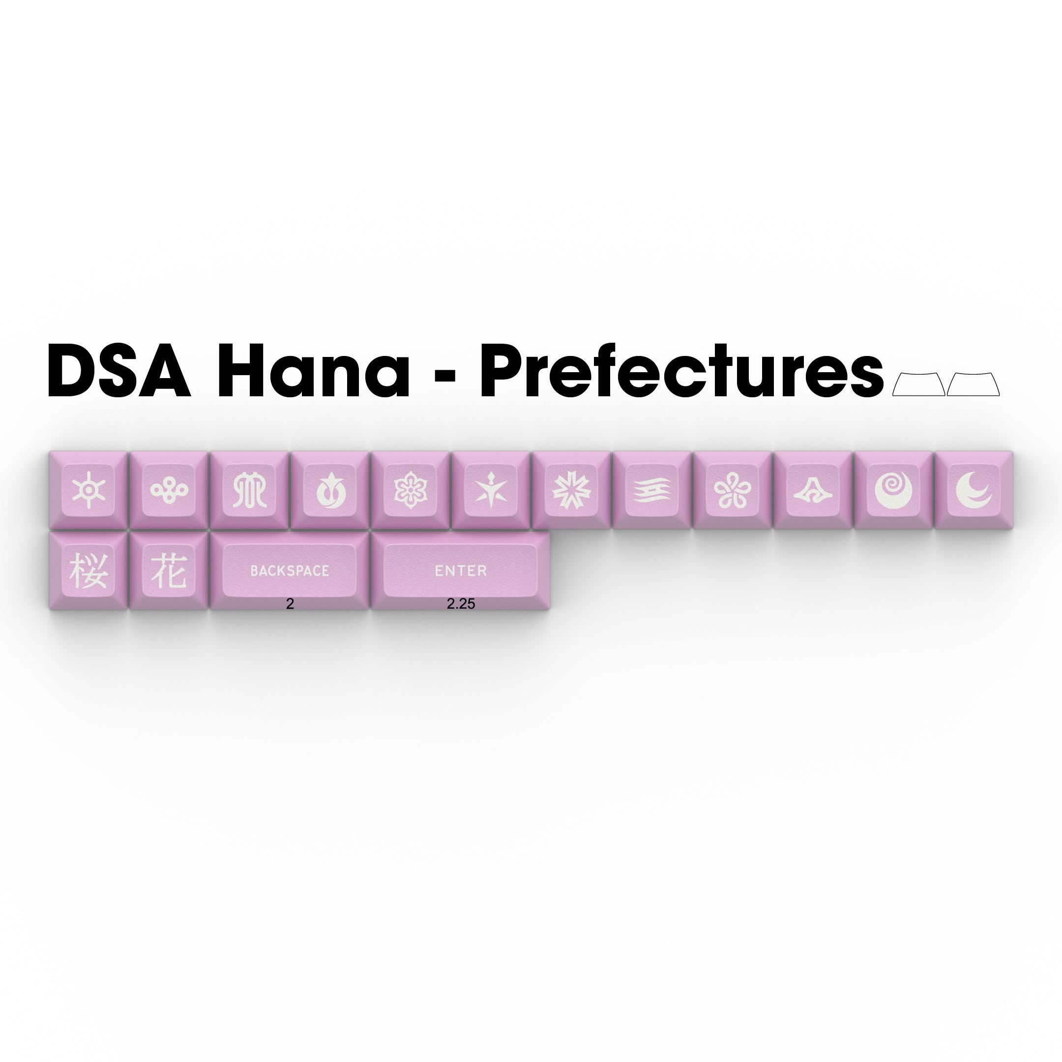 Apos Audio Signature Plastics Keycaps DSA Hana Keycap Set Japanse Prefectures