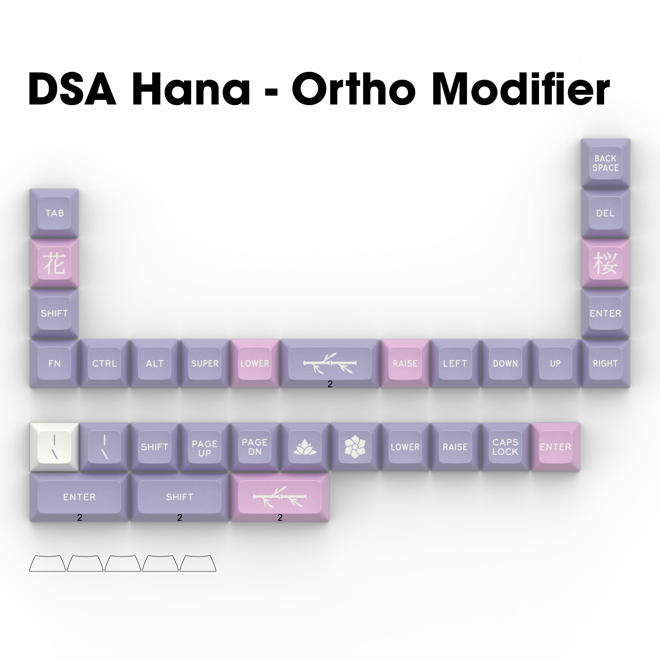 Apos Audio Signature Plastics Keycaps DSA Hana Keycap Set Ortho