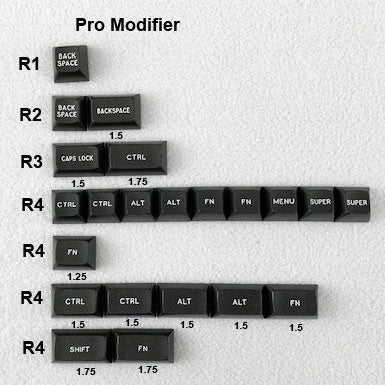 Apos Audio Signature Plastics Keycaps DSS Dolch Keycap Set Pro Modifiers