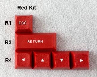 Apos Audio Signature Plastics Keycaps DSS Dolch Keycap Set Red Accents