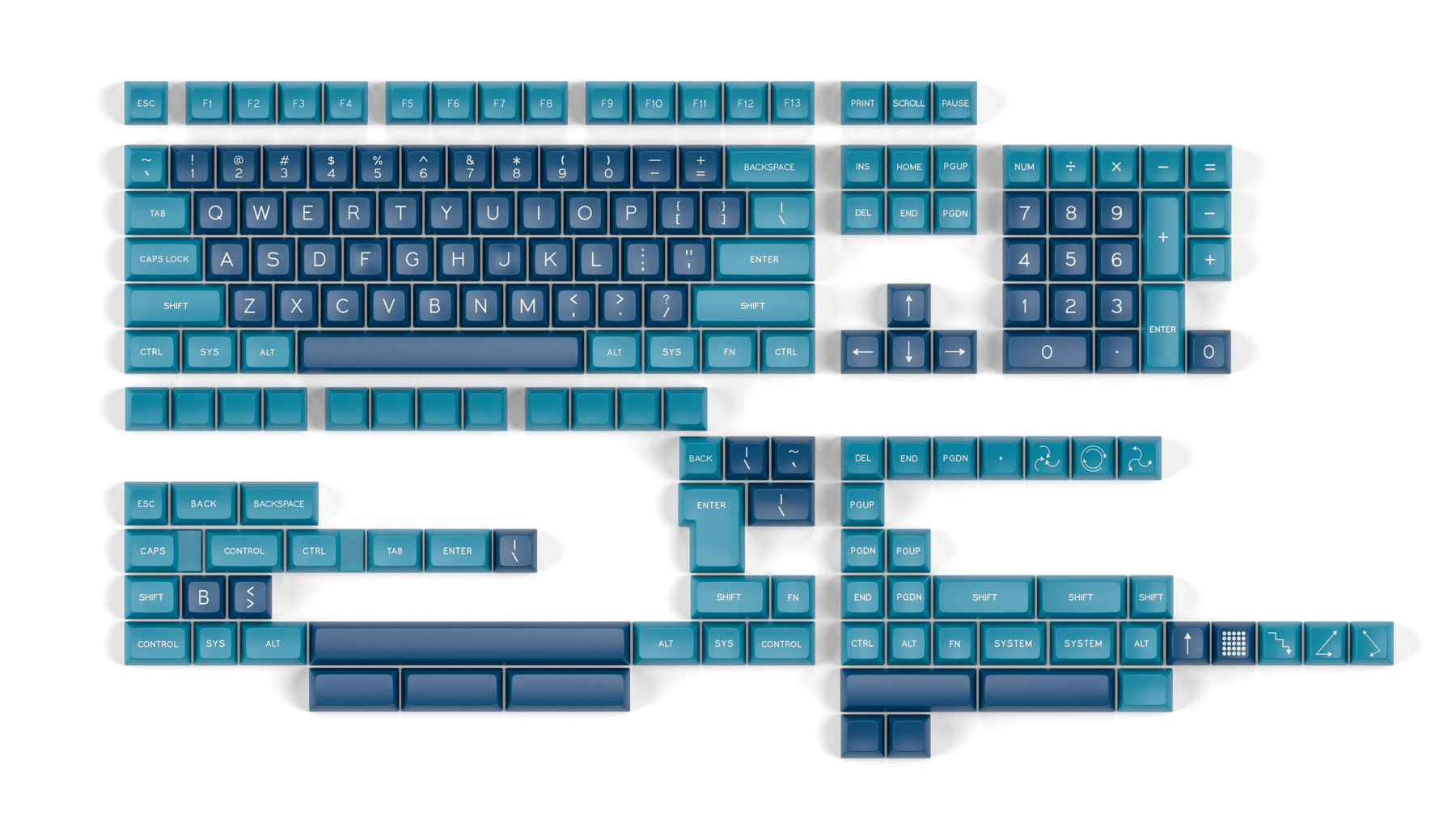 Apos Audio Signature Plastics Keycaps SA Macrodata Refinement Keycap Set