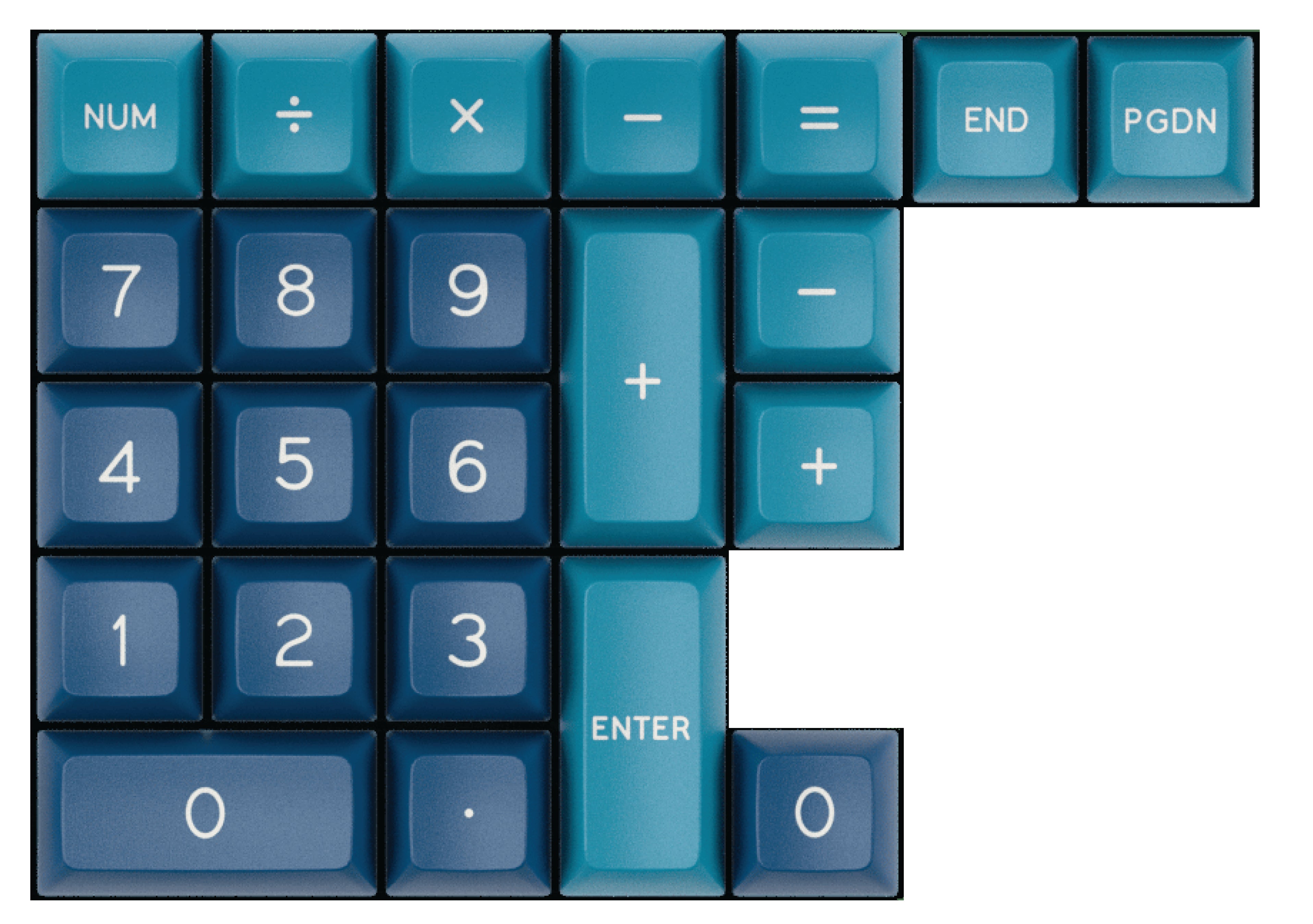 Apos Audio Signature Plastics Keycaps SA Macrodata Refinement (R2) Keycap Set Numpad Only