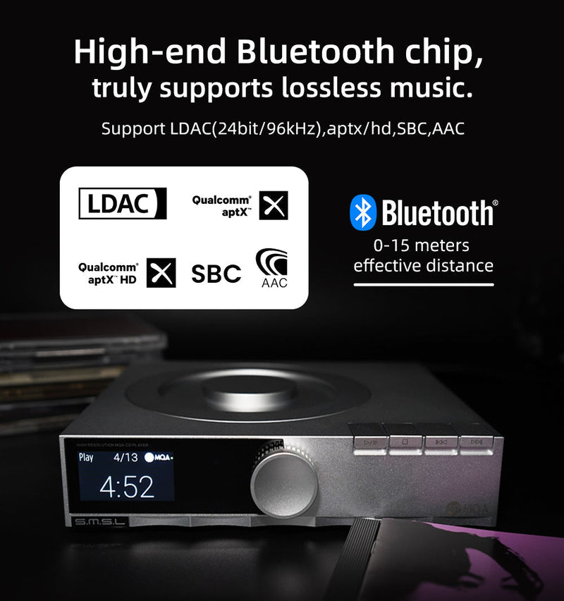 Apos Audio SMSL CD Players & Recorders SMSL PL200 MQA-CD Player DAC (Apos Certified Refurbished)