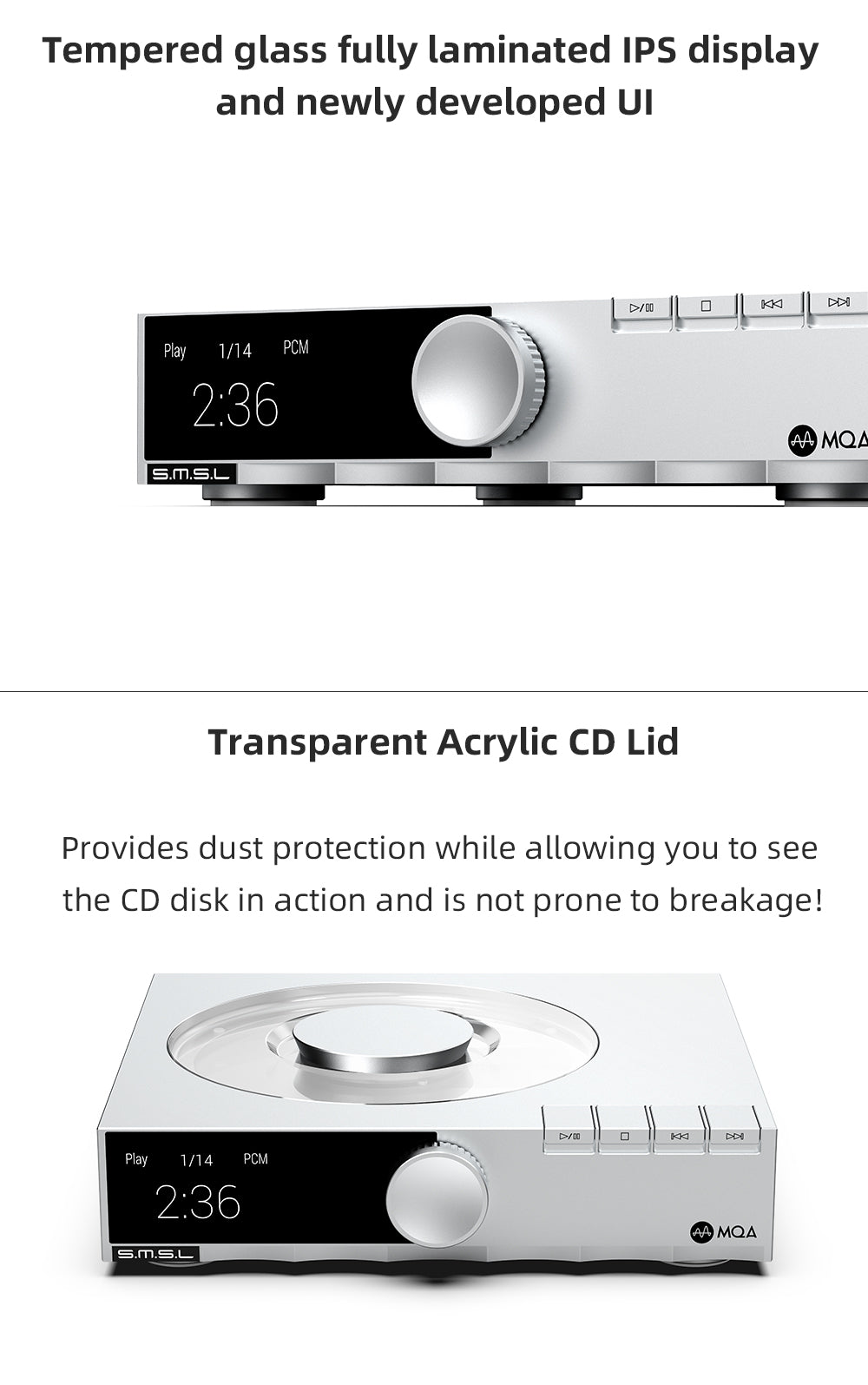 Apos Audio SMSL CD Players & Recorders SMSL PL200 T MQA-CD Transport CD Player