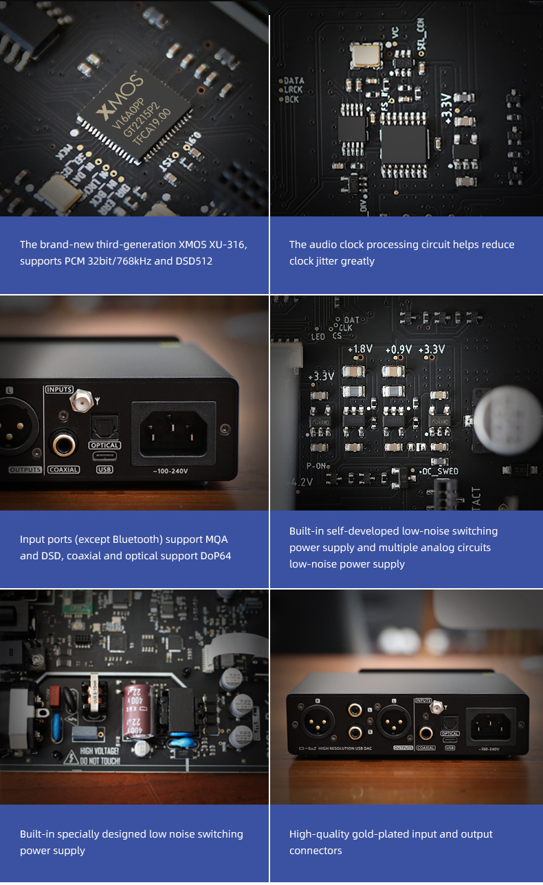 Apos Audio SMSL DAC (Digital-to-Analog Converter) SMSL D-6S MQA Audio DAC