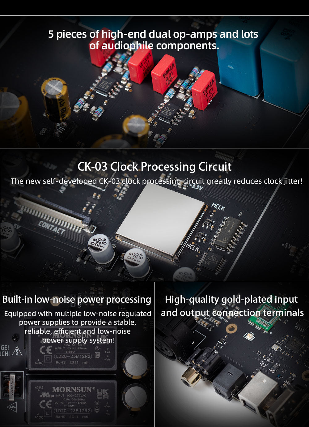 Apos Audio SMSL DAC (Digital-to-Analog Converter) SMSL D400 Pro High Resolution USB Desktop DAC