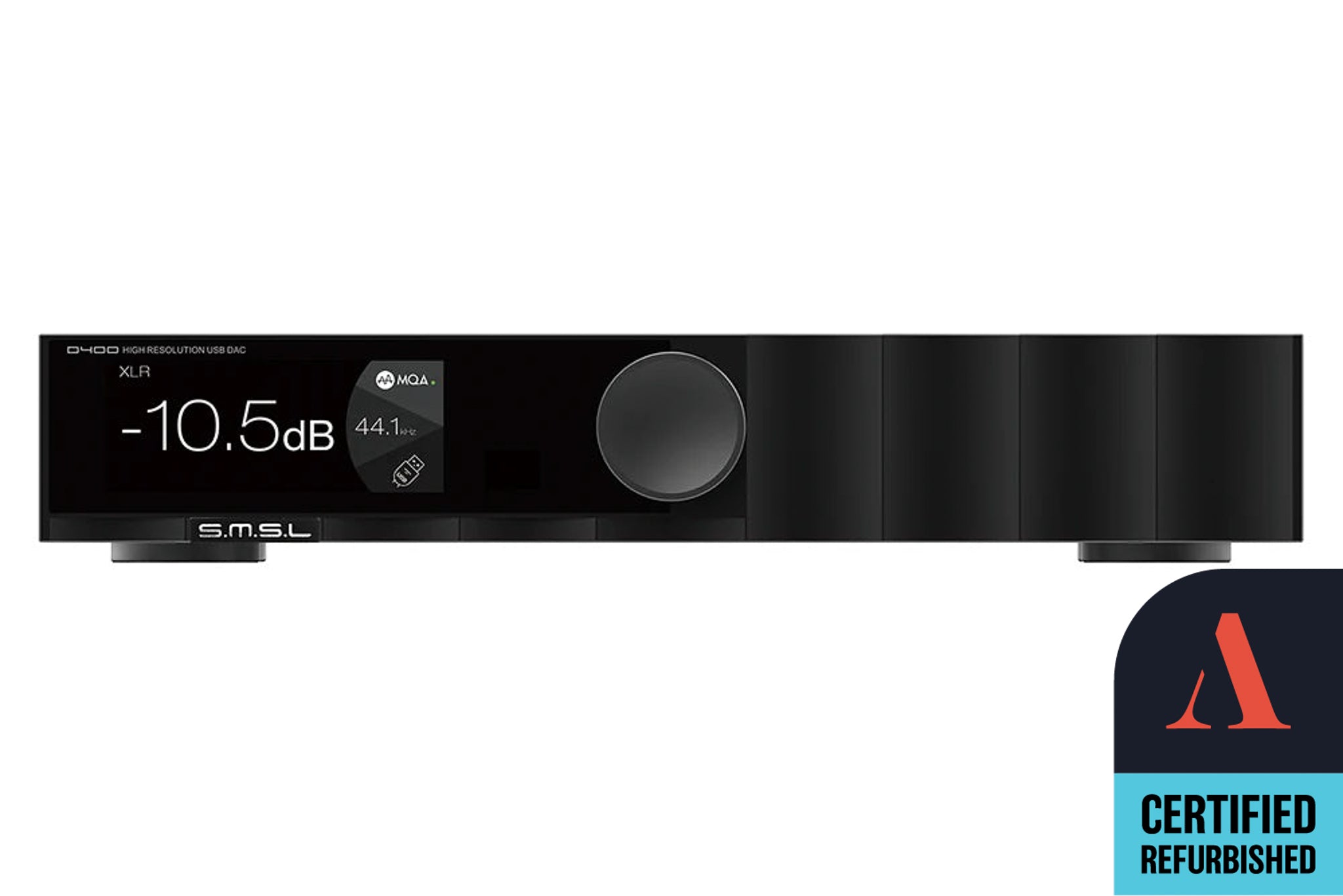 Apos Audio SMSL DAC (Digital-to-Analog Converter) SMSL D400 Pro High Resolution USB Desktop DAC (Apos Certified Refurbished) Silver - Like New