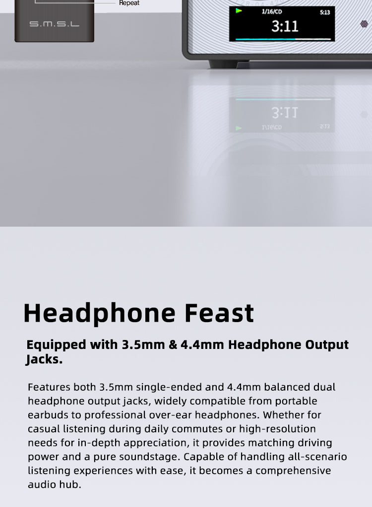 Apos Audio SMSL DAC (Digital-to-Analog Converter) SMSL PL100 Pro CD Player