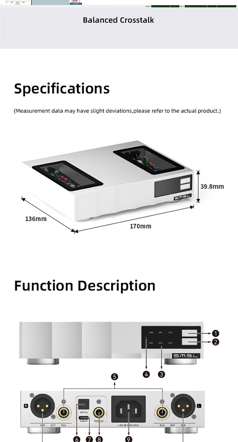 Apos Audio SMSL DAC (Digital-to-Analog Converter) SMSL R100 R2R Desktop DAC