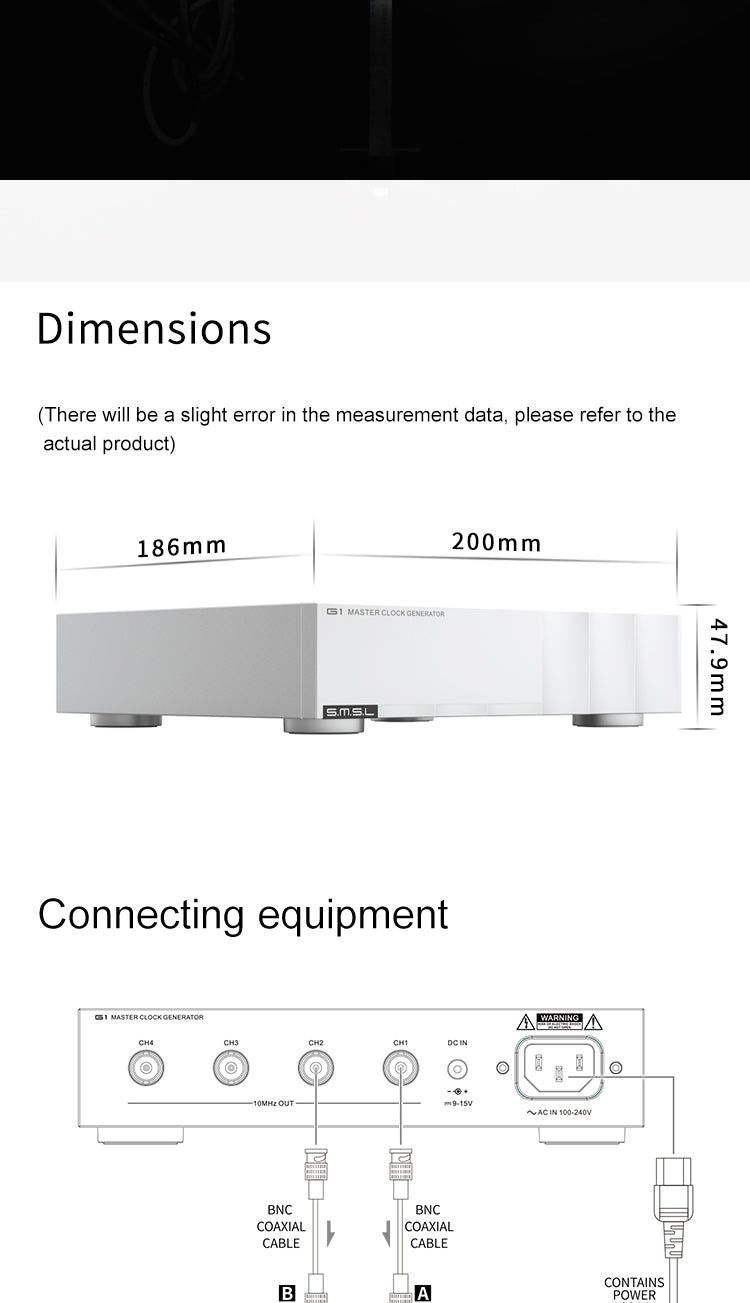 Apos Audio SMSL External Clock SMSL G1 Master Clock Generator