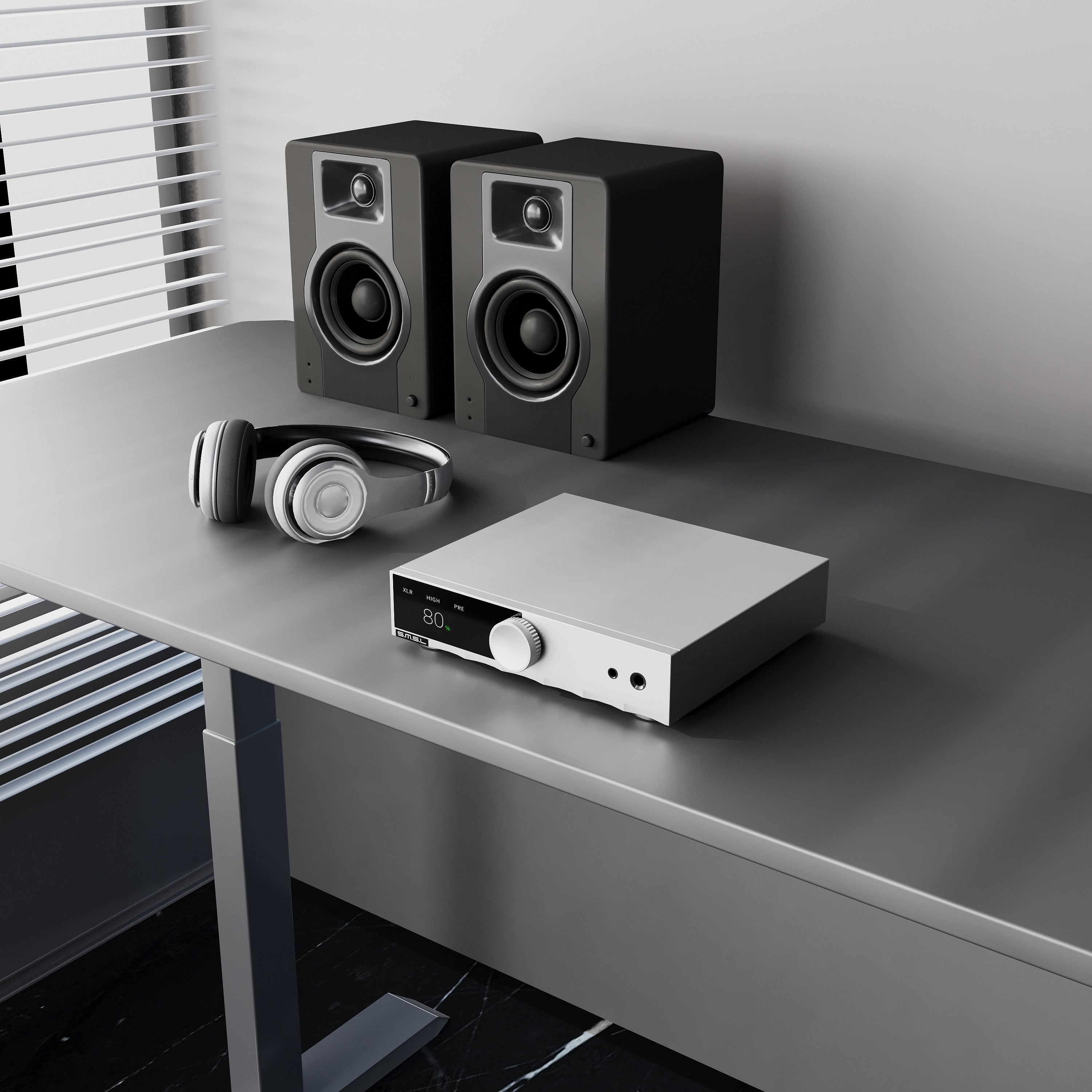 Apos Audio SMSL Headphone Amp SMSL H200 Fully-Balanced Headphone Amplifier and Preamplifier