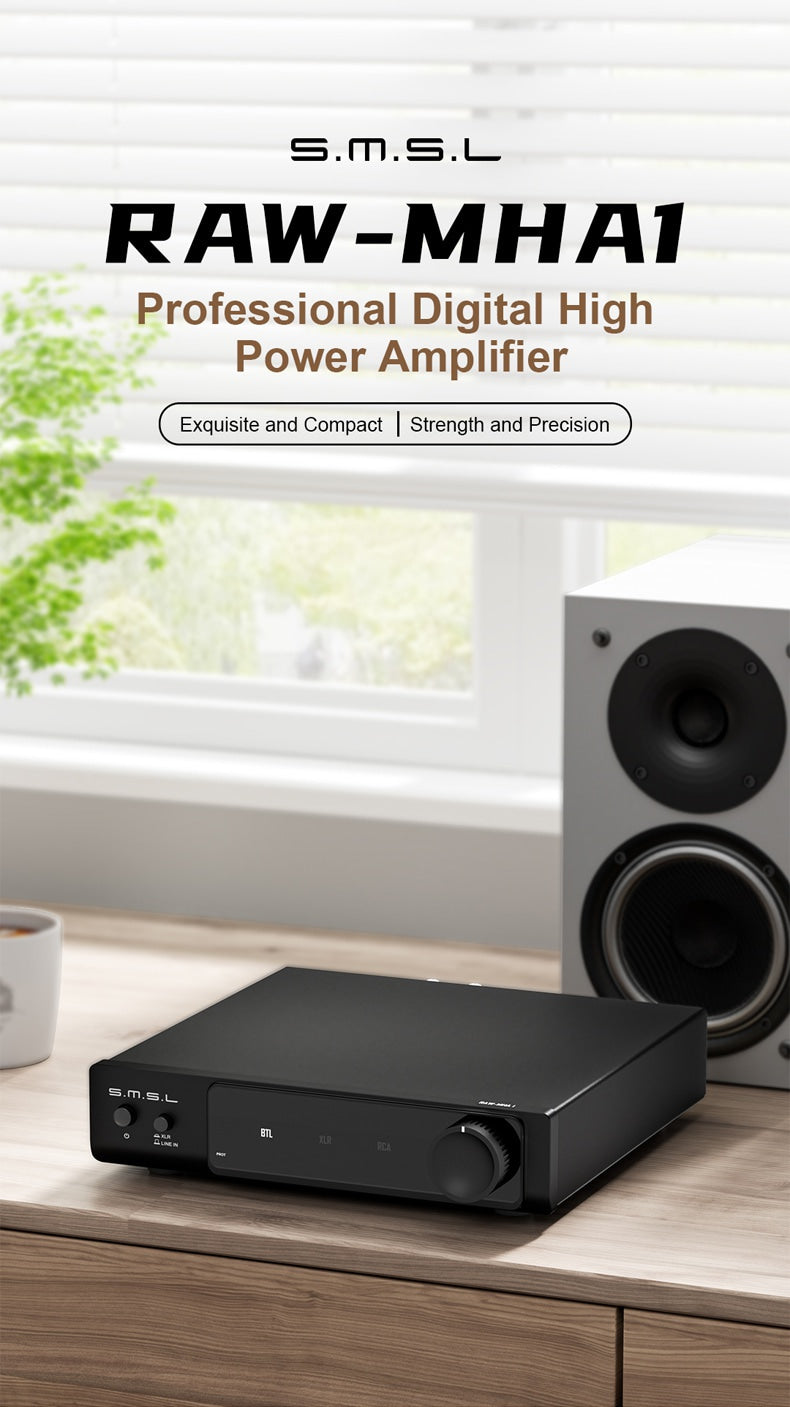 Apos Audio SMSL Power Amp SMSL RAW-MHA1 Professional Digital High Power Amplifier
