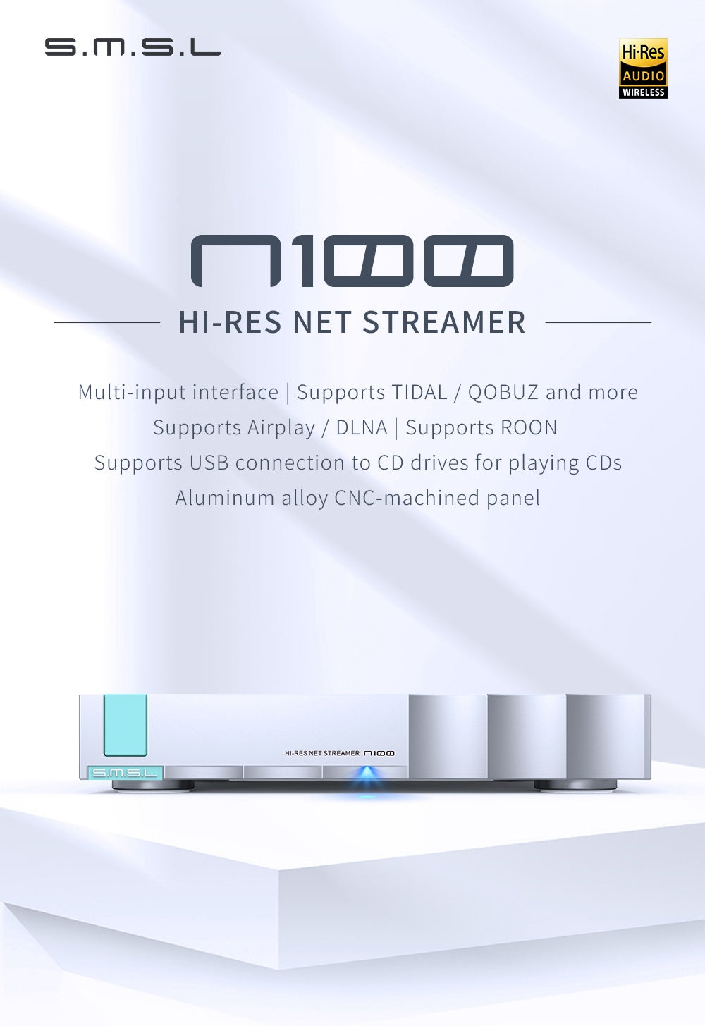 Apos Audio SMSL Speaker Amp SMSL N100 Hi-Res Net Streamer