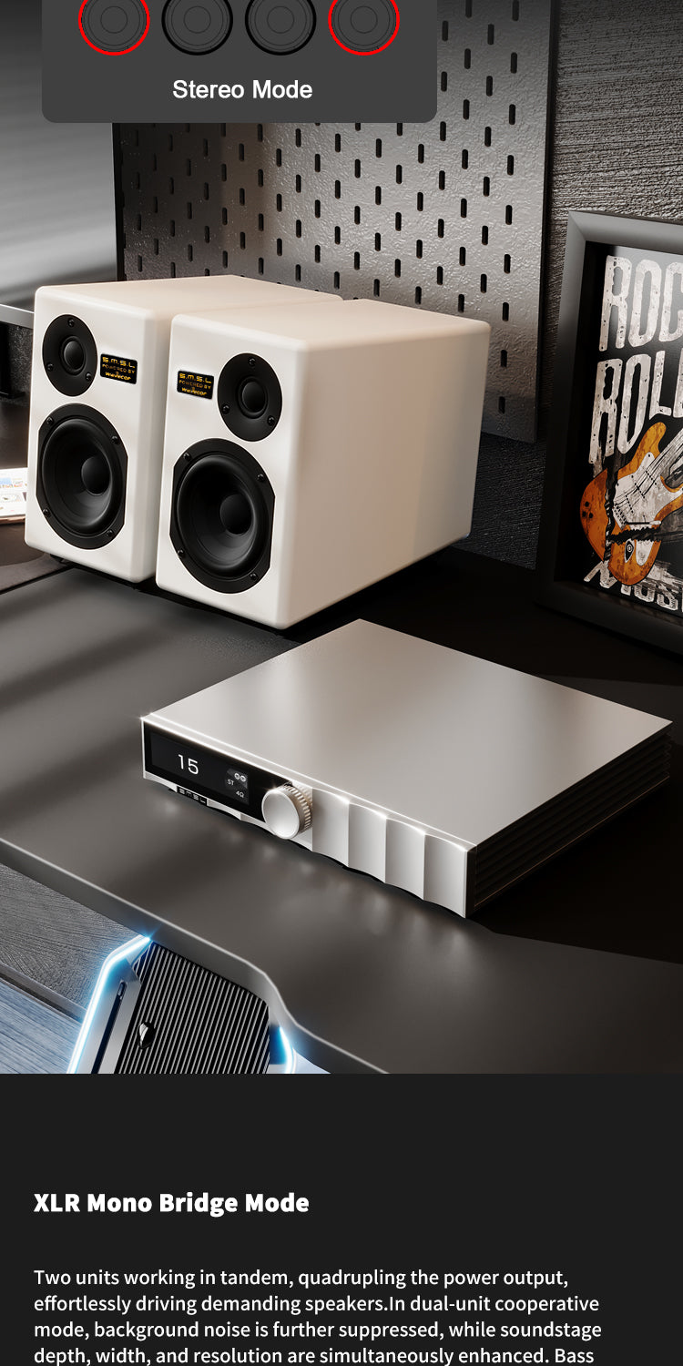 Apos Audio SMSL Speaker Amp SMSL PA400 Gallium Nitride Power Amplifier