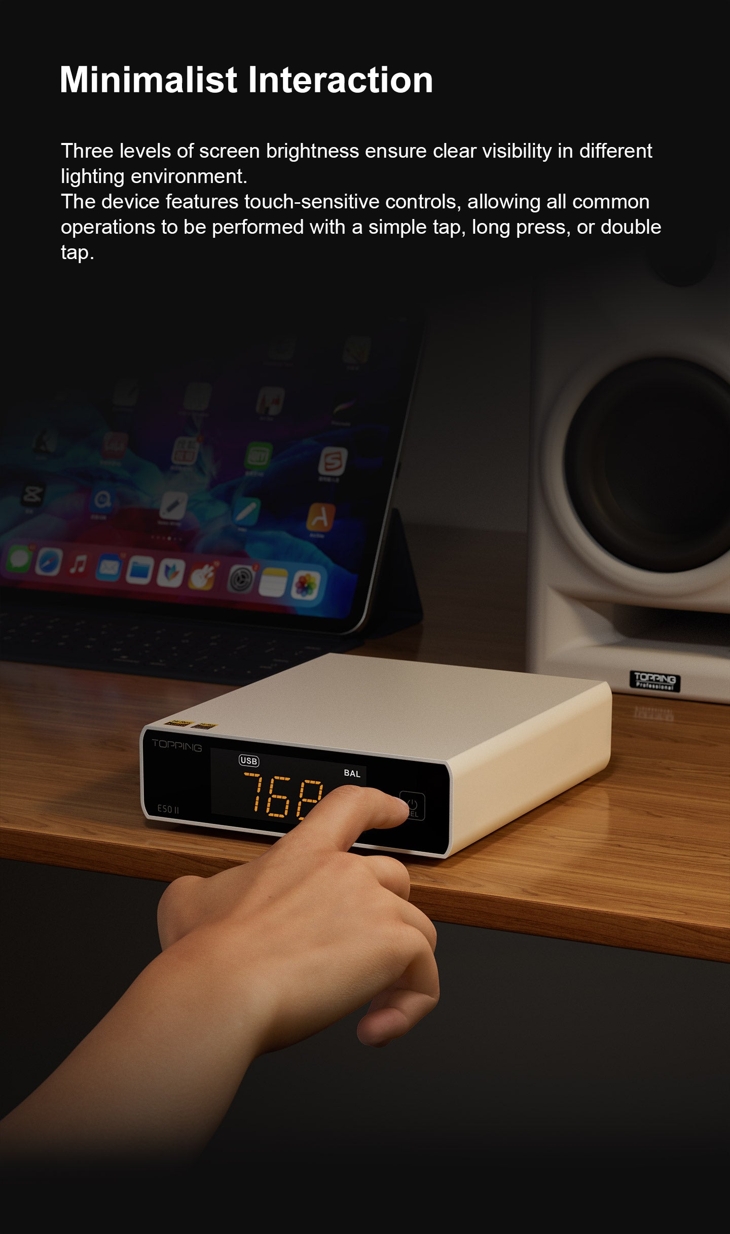 Apos Audio TOPPING DAC (Digital-to-Analog Converter) TOPPING E50 II Desktop DAC (Digital-to-Analog-Convertor)