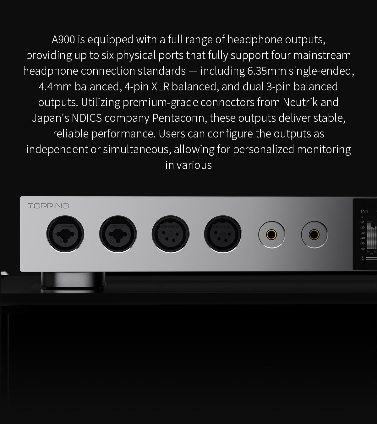 Apos Audio TOPPING Headphone Amp TOPPING A900 Ultra-Flagship Headphone Amplifier