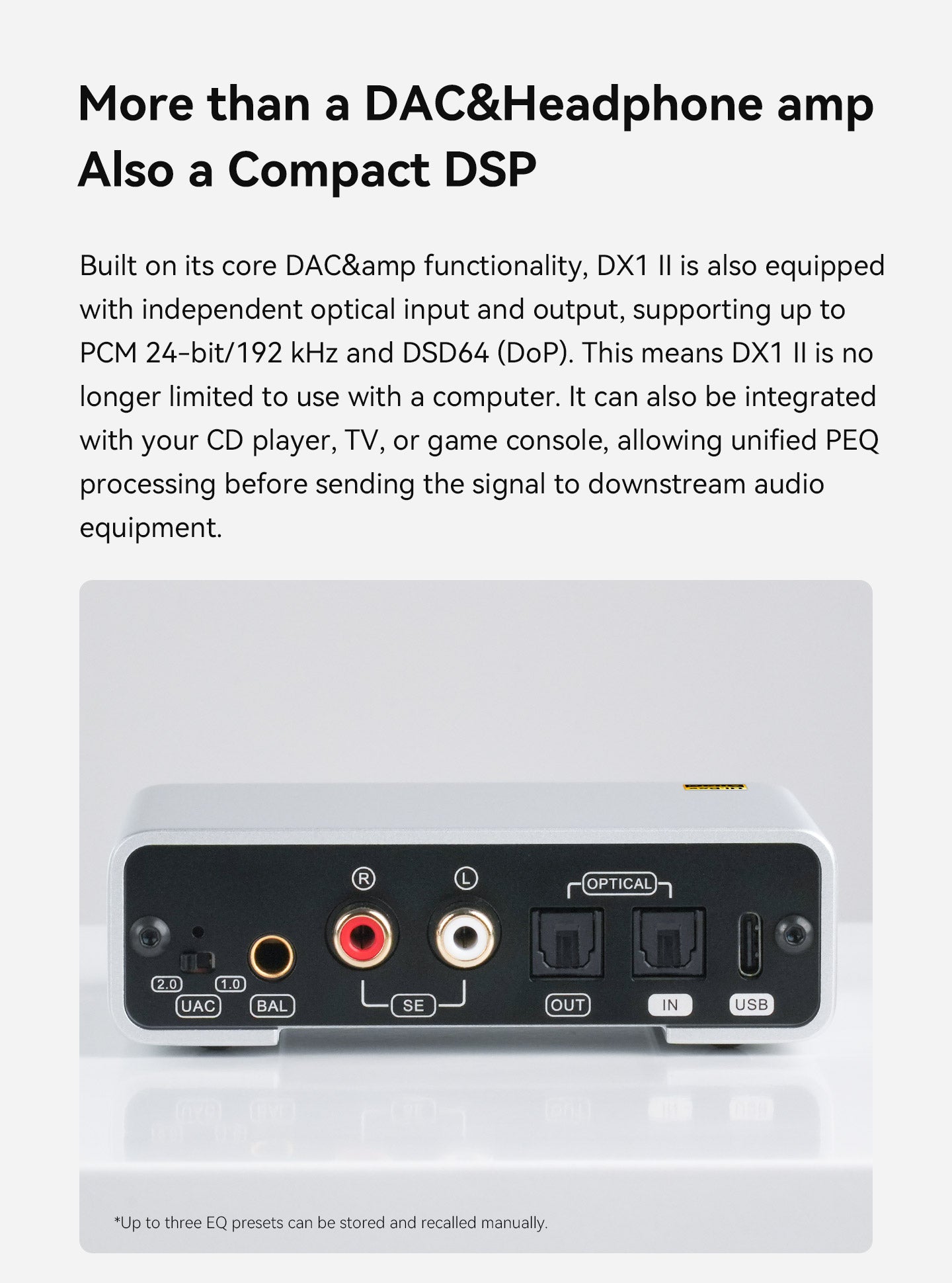 Apos Audio TOPPING Headphone DAC/Amp TOPPING DX1 II Gaming Headphone DAC/Amp