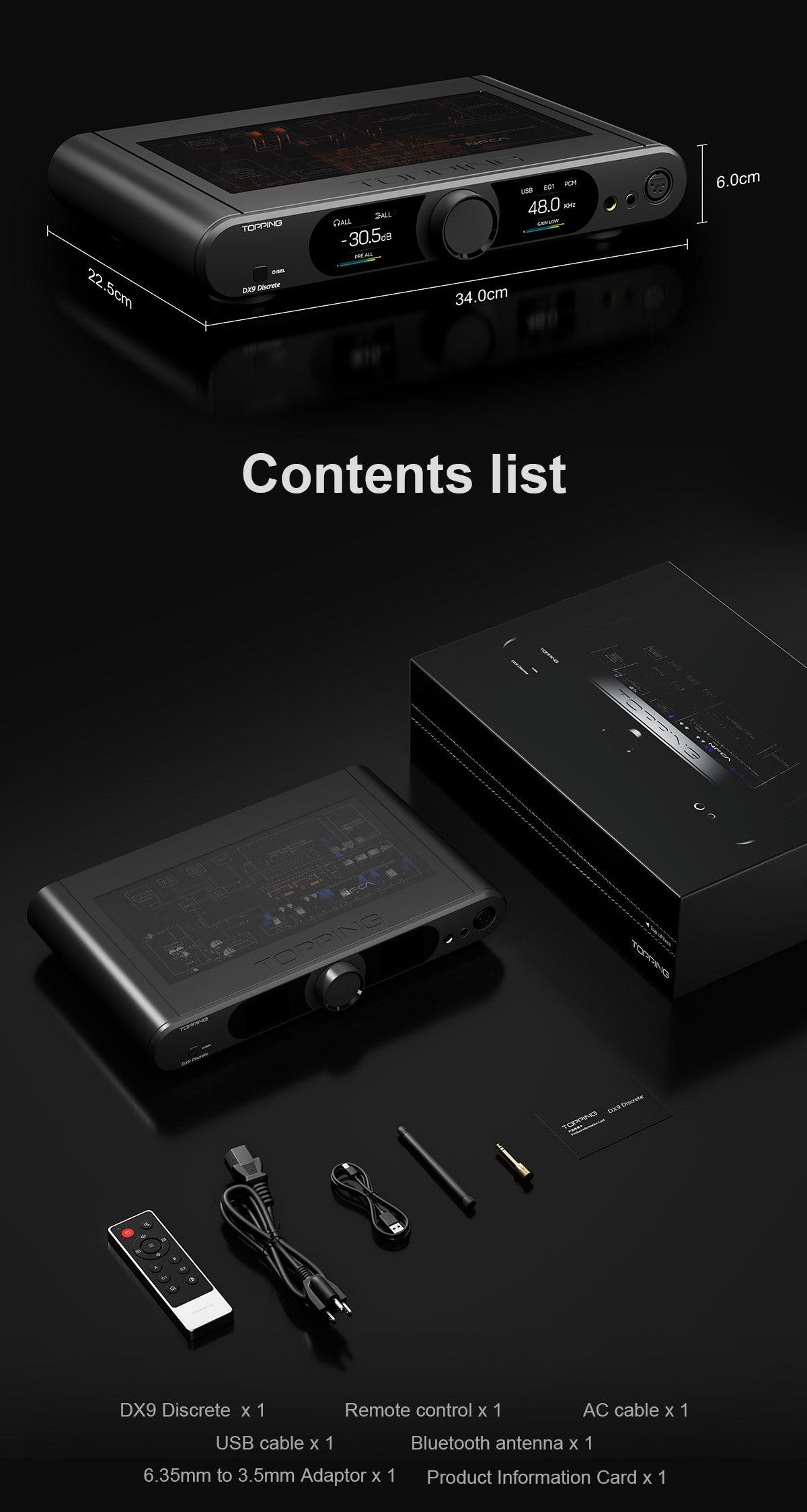 Apos Audio TOPPING Headphone DAC/Amp TOPPING DX9 Discrete DAC/Amp