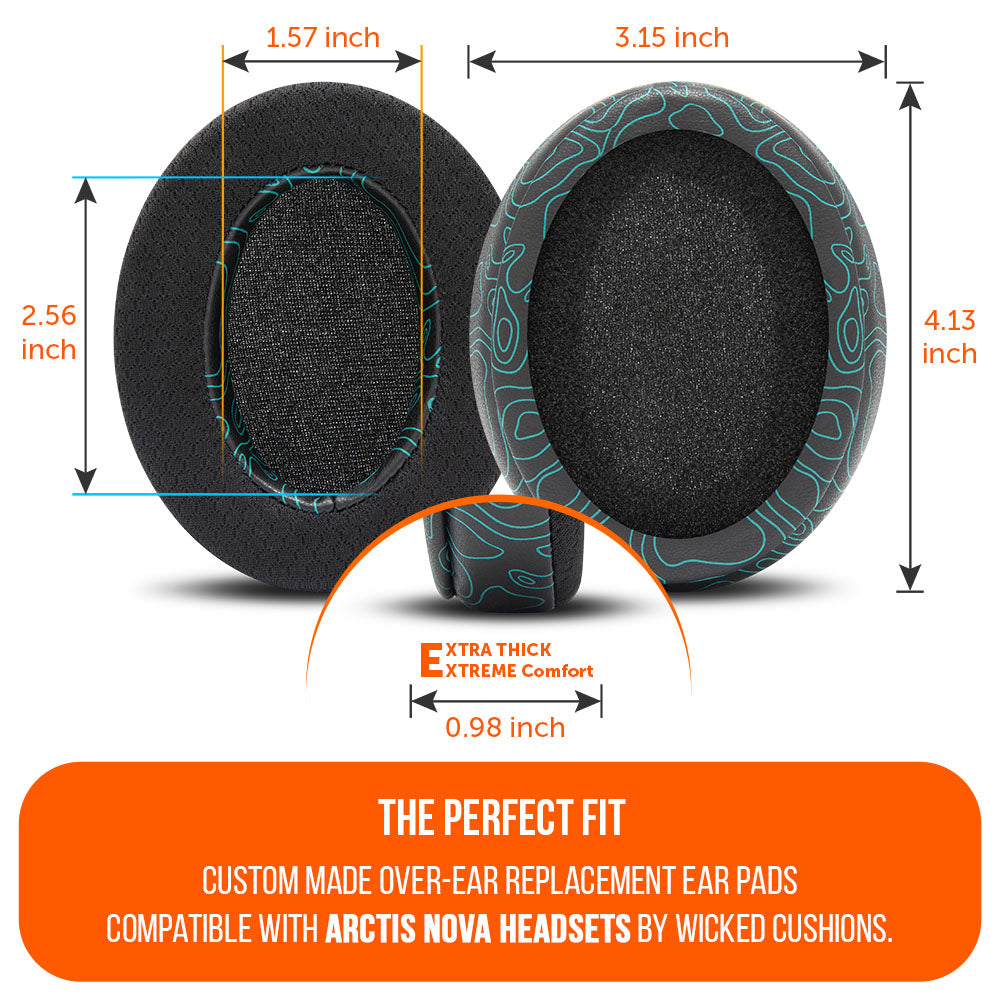 Apos Audio Wicked Cushions Cooling Gel Ear Pads Arctis Nova Earpads - WC FreeZe Cooling Gel