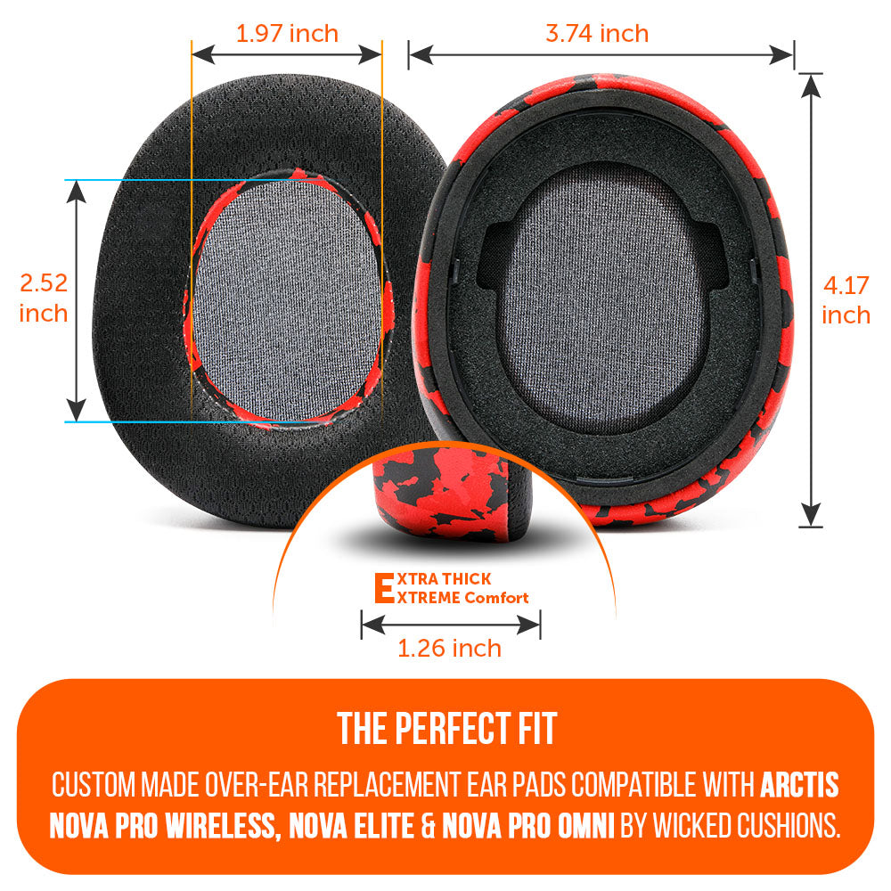 Apos Audio Wicked Cushions Cooling Gel Ear Pads Arctis Nova Pro Wireless, Nova Elite & Nova Pro Omni Earpads - WC FreeZe Cooling Gel