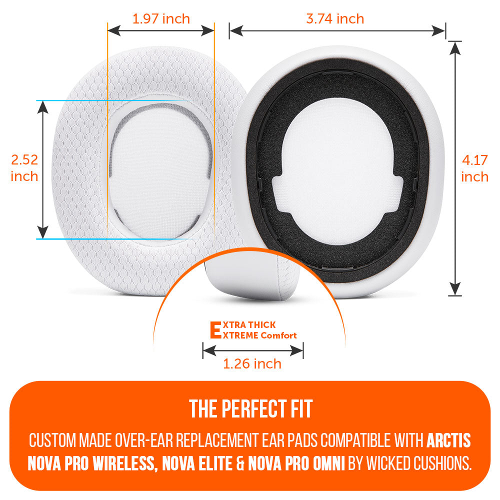 Apos Audio Wicked Cushions Cooling Gel Ear Pads Arctis Nova Pro Wireless, Nova Elite & Nova Pro Omni Earpads - WC FreeZe Cooling Gel
