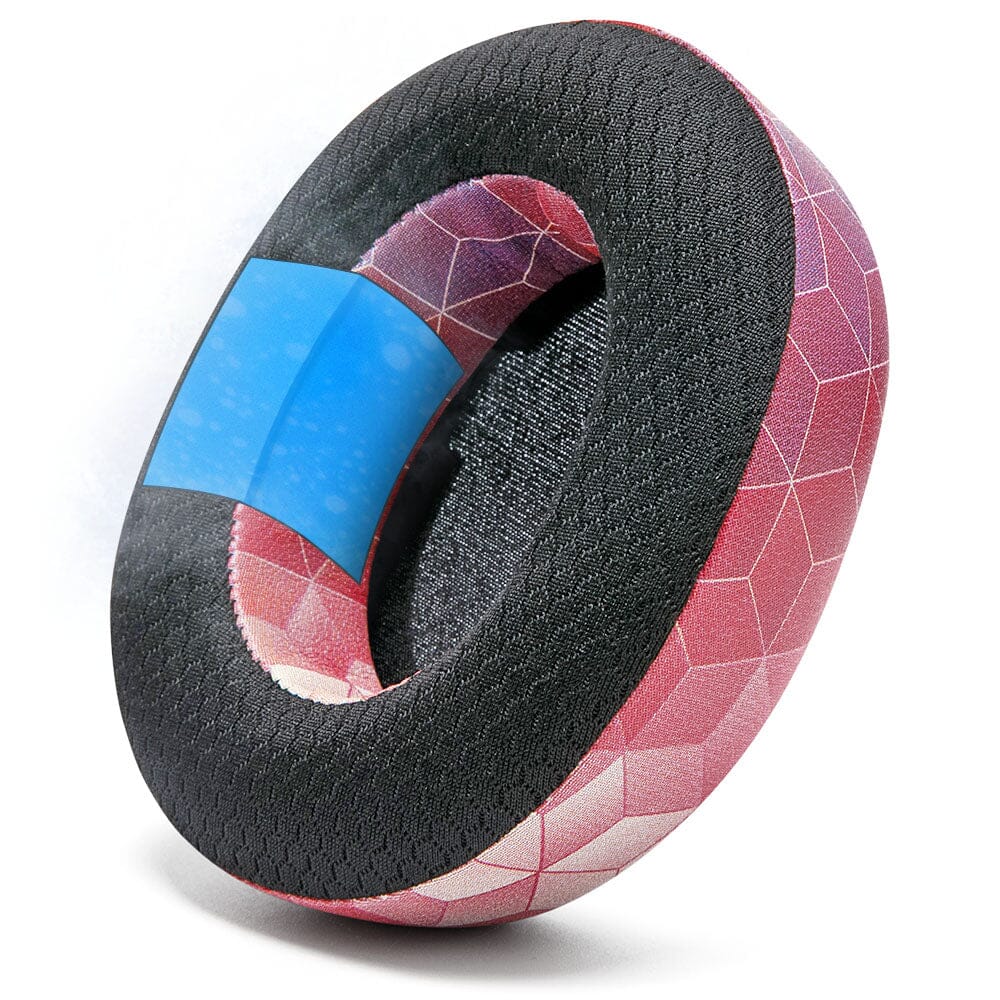 Apos Audio Wicked Cushions Cooling Gel Ear Pads Arctis Nova Pro Wireless, Nova Elite & Nova Pro Omni Earpads - WC FreeZe Cooling Gel Hex Red
