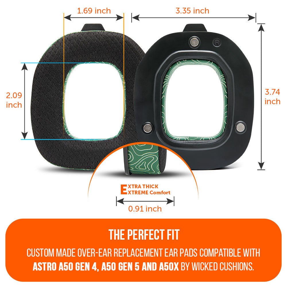 Apos Audio Wicked Cushions Cooling Gel Ear Pads Astro A50 Gen 4, Gen 5 and A50X Earpads - WC FreeZe Cooling Gel