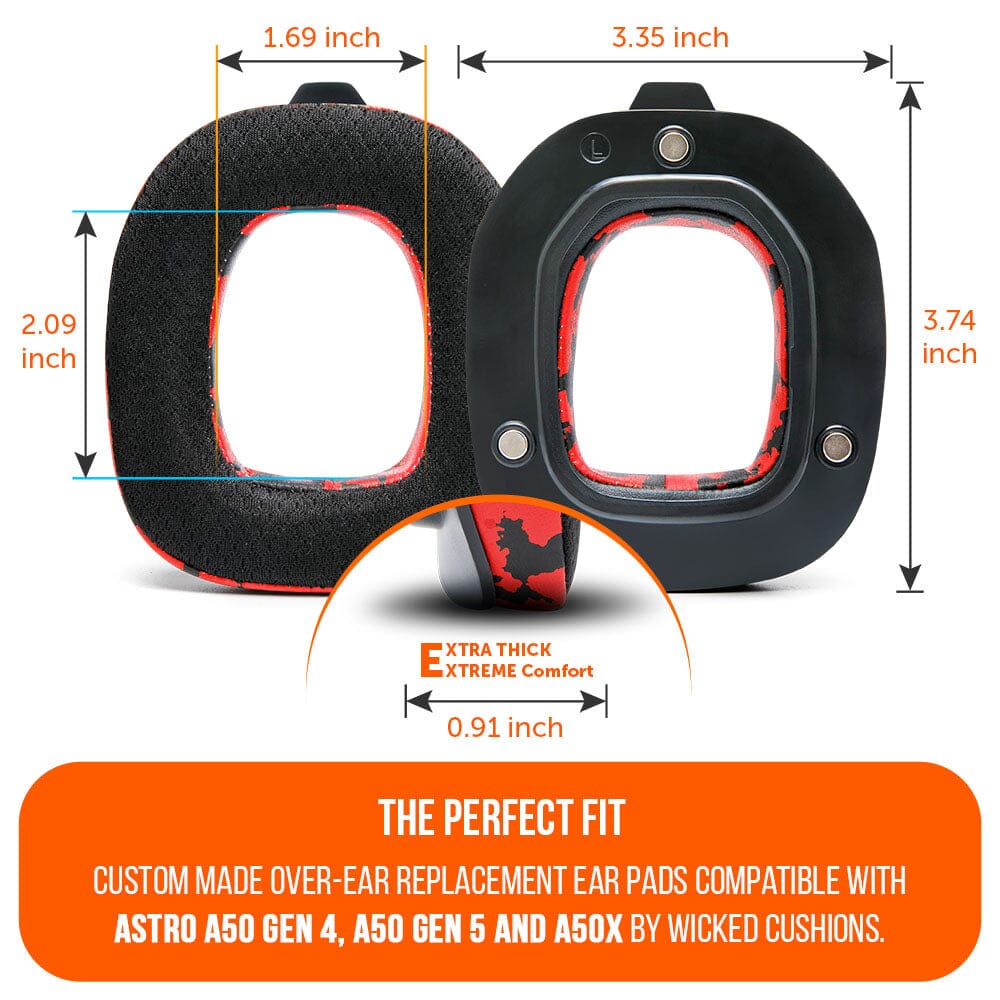 Apos Audio Wicked Cushions Cooling Gel Ear Pads Astro A50 Gen 4, Gen 5 and A50X Earpads - WC FreeZe Cooling Gel