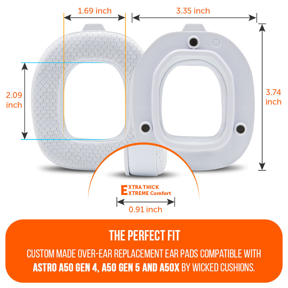 Apos Audio Wicked Cushions Cooling Gel Ear Pads Astro A50 Gen 4, Gen 5 and A50X Earpads - WC FreeZe Cooling Gel