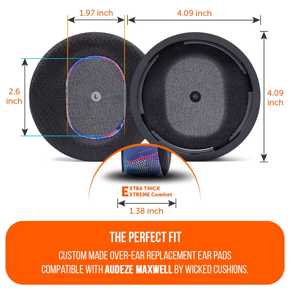 Apos Audio Wicked Cushions Cooling Gel Ear Pads Audeze Maxwell Earpads - WC FreeZe Cooling Gel