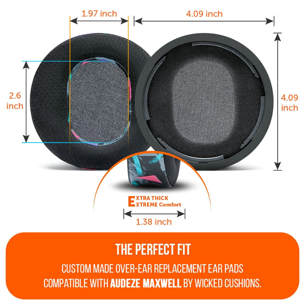 Apos Audio Wicked Cushions Cooling Gel Ear Pads Audeze Maxwell Earpads - WC FreeZe Cooling Gel