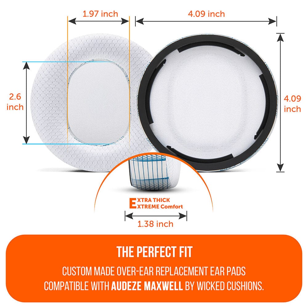 Apos Audio Wicked Cushions Cooling Gel Ear Pads Audeze Maxwell Earpads - WC FreeZe Cooling Gel