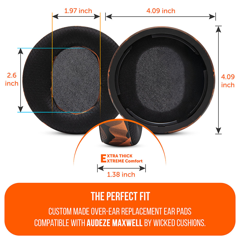 Apos Audio Wicked Cushions Cooling Gel Ear Pads Audeze Maxwell Earpads - WC FreeZe Cooling Gel
