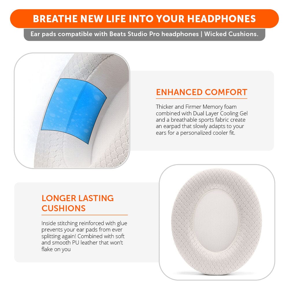 Apos Audio Wicked Cushions Cooling Gel Ear Pads Beats Studio Pro Cooling Gel Earpads - WC FreeZe