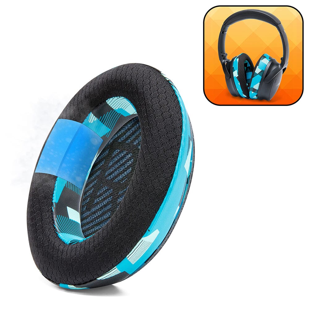 Apos Audio Wicked Cushions Cooling Gel Ear Pads Bose QC35 Cooling Gel Earpads - WC FreeZe Cyan Prism