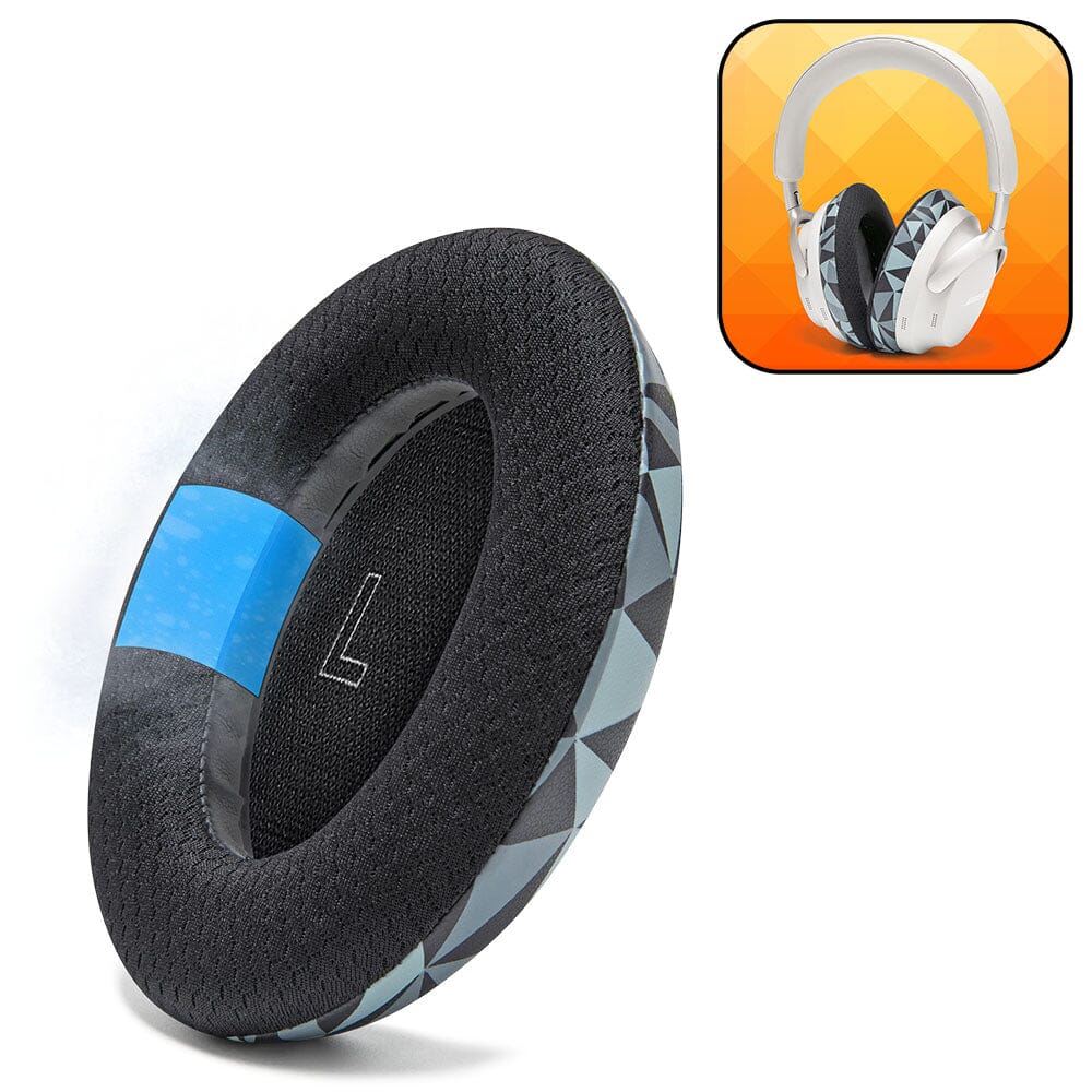 Apos Audio Wicked Cushions Cooling Gel Ear Pads Bose QuietComfort Ultra Gen 1 & Gen 2 Cooling Gel Earpads - WC FreeZe QC Ultra Geo Grey