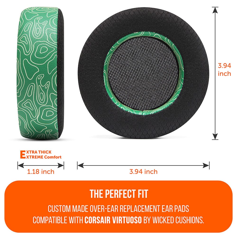 Apos Audio Wicked Cushions Cooling Gel Ear Pads Corsair Virtuoso Earpads - WC FreeZe Cooling Gel