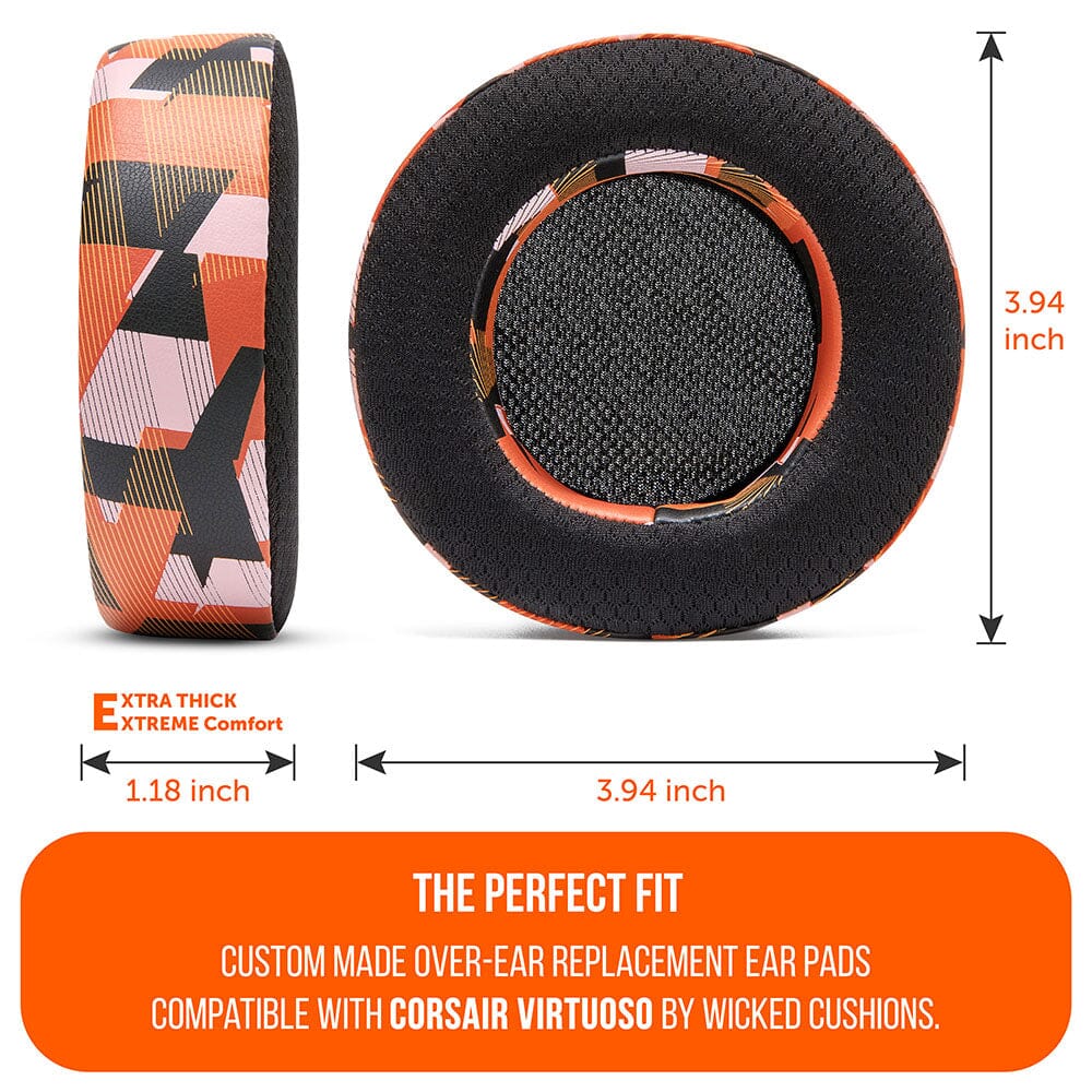 Apos Audio Wicked Cushions Cooling Gel Ear Pads Corsair Virtuoso Earpads - WC FreeZe Cooling Gel