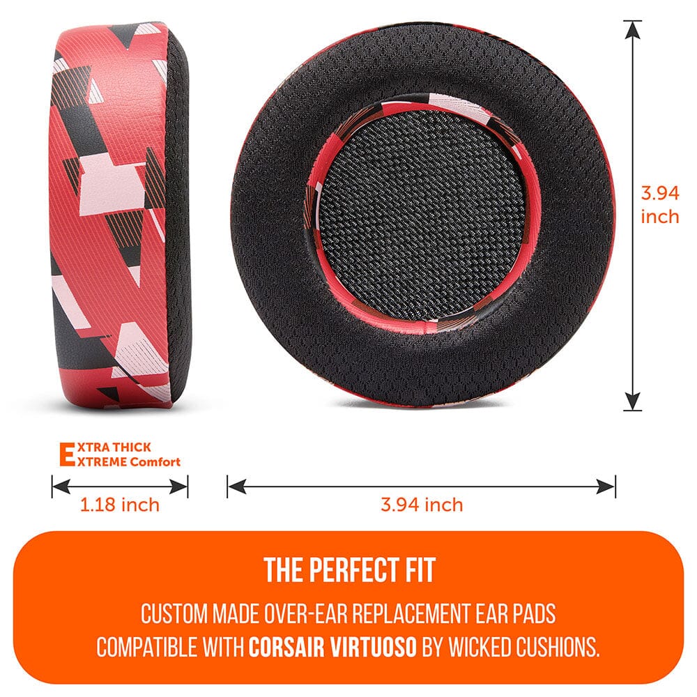 Apos Audio Wicked Cushions Cooling Gel Ear Pads Corsair Virtuoso Earpads - WC FreeZe Cooling Gel