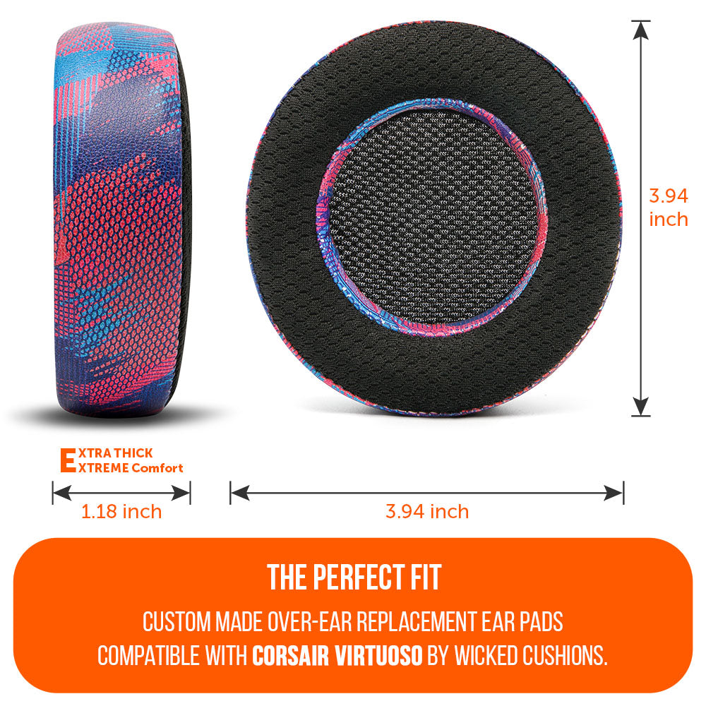Apos Audio Wicked Cushions Cooling Gel Ear Pads Corsair Virtuoso Earpads - WC FreeZe Cooling Gel