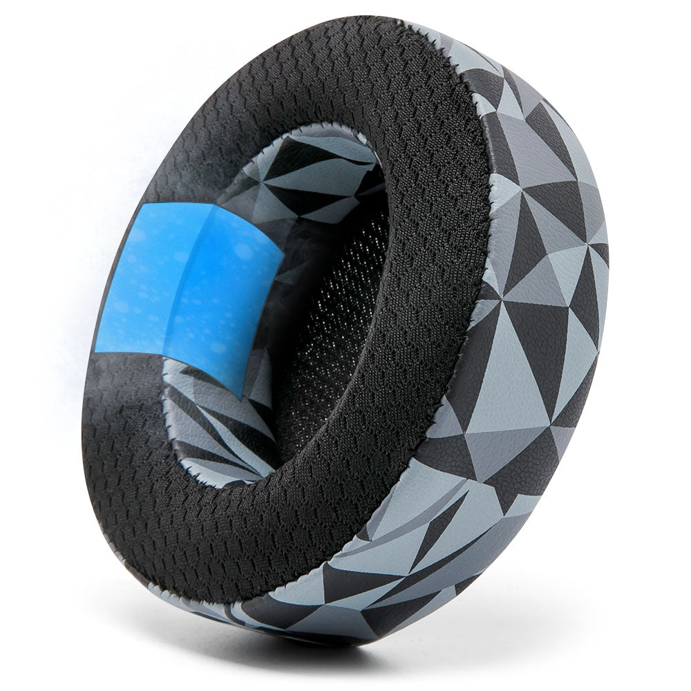 Apos Audio Wicked Cushions Cooling Gel Ear Pads Corsair Virtuoso Earpads - WC FreeZe Cooling Gel Geo Grey